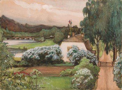 Dom nadzorcy w majątku Saari autorstwa Albert Edelfelt