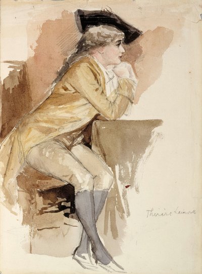 Thérèse Lainville w stroju z XVIII wieku autorstwa Albert Edelfelt