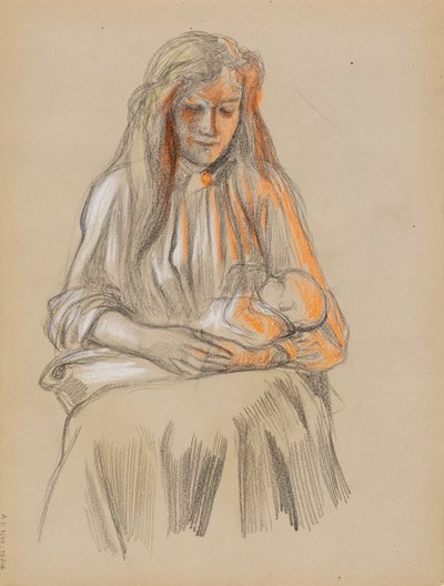 Matka i dziecko autorstwa Albert Edelfelt
