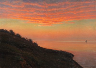 Wieczorny nastrój na duńskim wybrzeżu, 1920. autorstwa Albert Edvard Wang