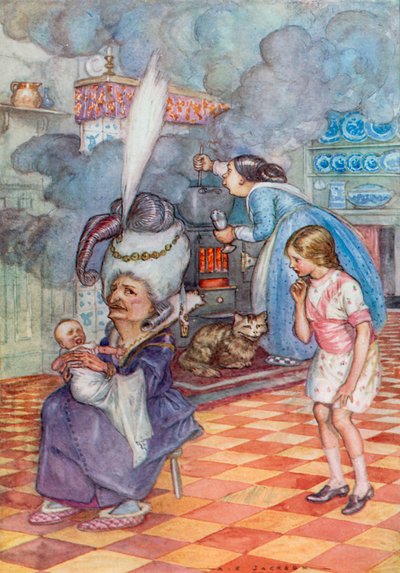 Ilustracja do Alicji w Krainie Czarów (litografia kolorowa) autorstwa Albert Edward Jackson
