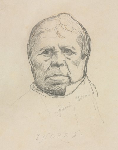 Portret Ingresa. autorstwa Albert Ernest Carrier Belleuse