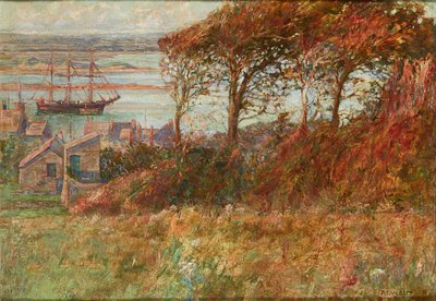Zagajnik nad portem jesienią (olej na płótnie) autorstwa Albert Ernest Victor Lilley