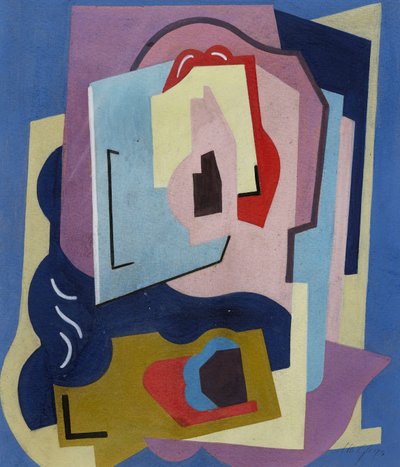 Dwa elementy rytmu; Les Deux Elements Rythmes, ok. 1923 (gwasz na papierze) autorstwa Albert Gleizes