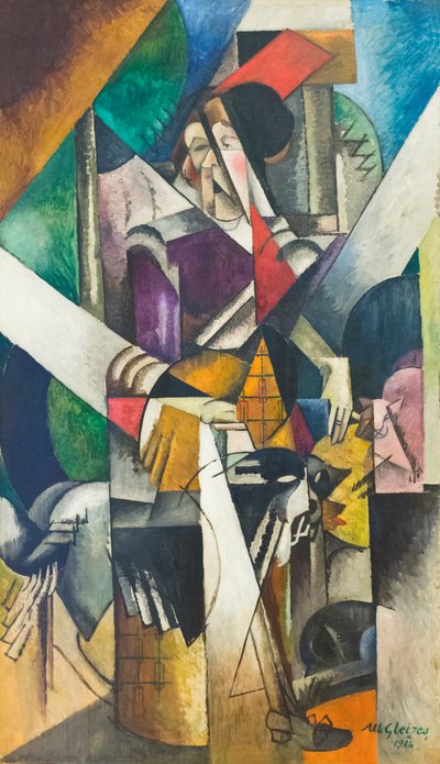 Kobieta ze zwierzętami (Madame Raymond Duchamp-Villon) autorstwa Albert Gleizes