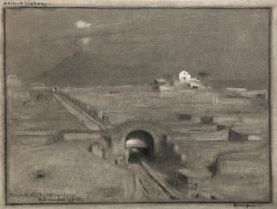 Cicha autostrada, Pompei, ok. 1904 (akwarela) autorstwa Albert Goodwin