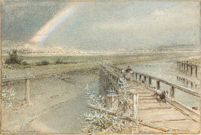 Arundel z mostu kolejowego Ford (akwarela) autorstwa Albert Goodwin