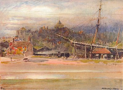 Stocznia szkutnicza, żyto, 1910 autorstwa Albert Goodwin