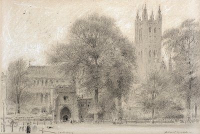 Canterbury (czarno-biała kreda) autorstwa Albert Goodwin