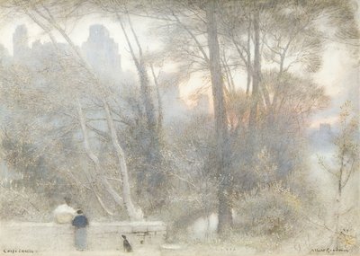Zamek Corfe autorstwa Albert Goodwin