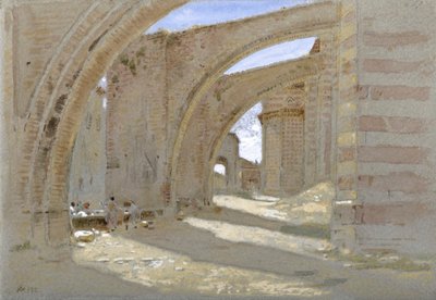 Latające przypory w Asissi autorstwa Albert Goodwin