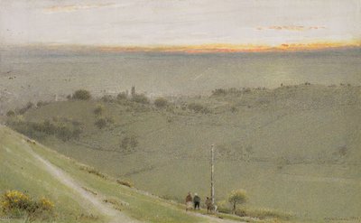 Glastonbury, 1924-25 autorstwa Albert Goodwin
