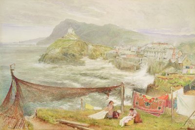 Ilfracombe, Devon, patrząc w kierunku Hillsborough autorstwa Albert Goodwin