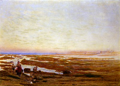 Odpływ na południowym wybrzeżu, niedaleko Brighton autorstwa Albert Goodwin