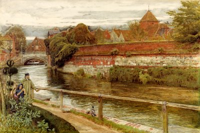 Stare mury, Winchester (olej na płótnie) autorstwa Albert Goodwin