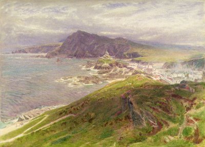 Wybrzeże w Ilfracombe, North Devon (ołówek i akwarela) autorstwa Albert Goodwin