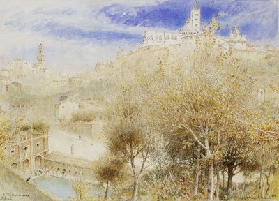 Fonte Branda, Siena, 1905 autorstwa Albert Goodwin