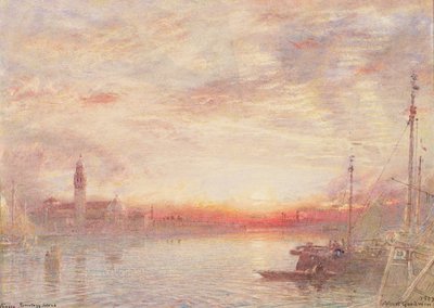 Wenecja, Wyspa Cmentarna (San Michele) autorstwa Albert Goodwin
