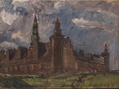 Kronborg widziany z południowego wschodu autorstwa Albert Gottschalk