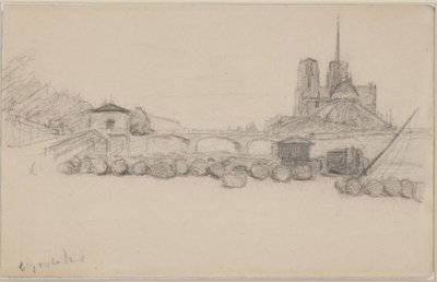 Notre Dame widziana od wschodu autorstwa Albert Gottschalk