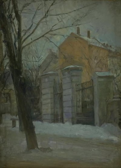 Cmentarz Bramy Pomocy w Kopenhadze. Zima autorstwa Albert Gottschalk