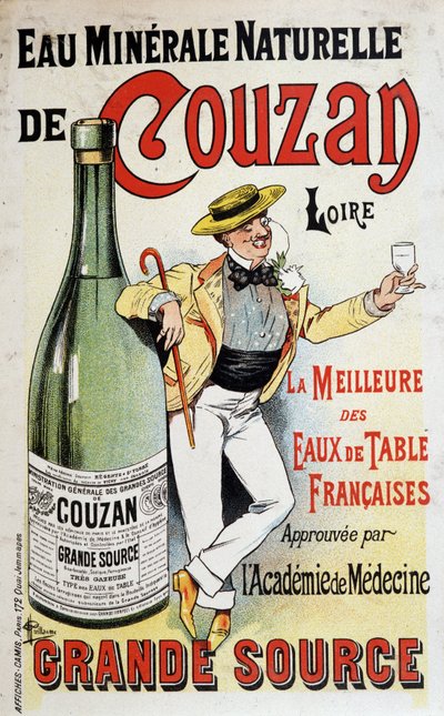 Reklama wody mineralnej Couzan - Albert Guillaume (1873-1942), v.1895 autorstwa Albert Guillaume
