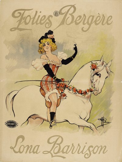 Folies Bergeres. Lona Barrison, ok. 1930 r. 1895. autorstwa Albert Guillaume