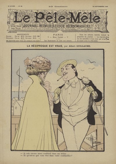 Odwrotność jest prawdziwa. Ilustracja do Le Pele-Mele, 1900 autorstwa Albert Guillaume