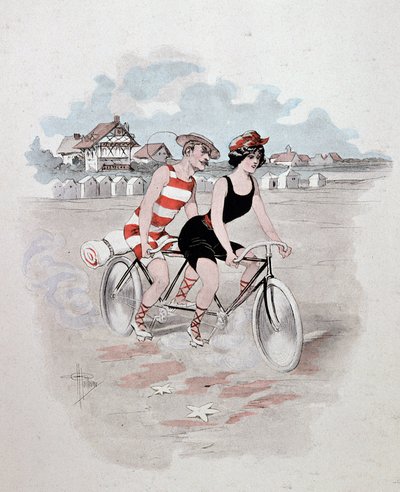 Korzyści z tandemu - w „L’Etoile de mer” A. Guillaume, Ed Simonis Empis, Paryż 1897 autorstwa Albert Guillaume