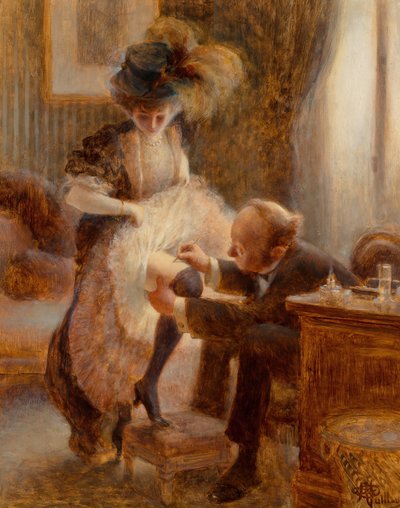 Podnosi halkę . autorstwa Albert Guillaume