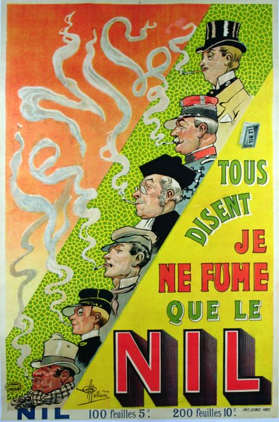 Plakat reklamujący markę papierosów Le Nil autorstwa Albert Guillaume