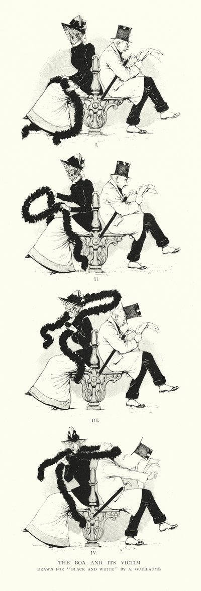 Boa i jego ofiara (rycina) autorstwa Albert Guillaume