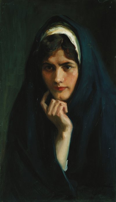 Głowa dziewczyny, 1904 autorstwa Albert Gustaf Aristides Edelfelt