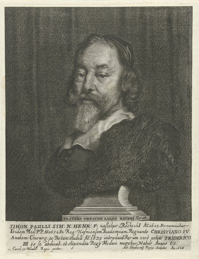 Buste van Simon Paulli autorstwa Albert Haelwegh