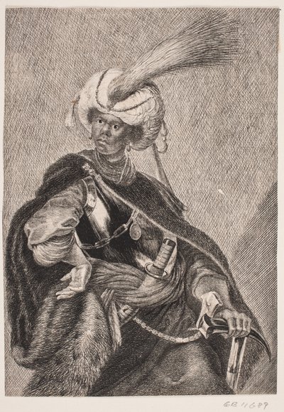 Czarny Afrykanin w zbroi autorstwa Albert Haelwegh