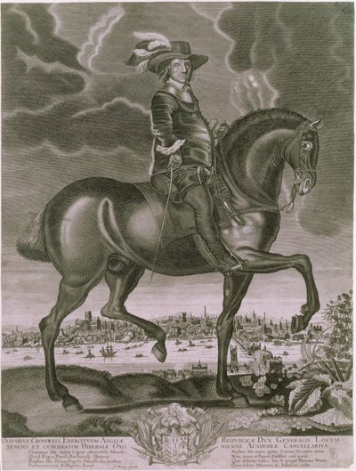 Portret jeździecki Olivera Cromwella (1599-1658) ok. 1655 r. autorstwa Albert Haelwegh