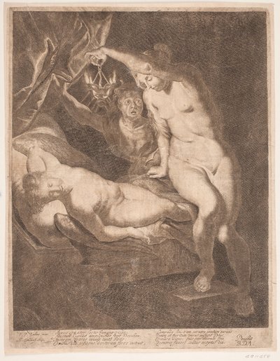 Psyche i śpiący Kupidyn autorstwa Albert Haelwegh