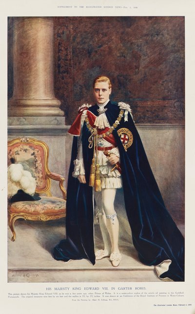 Król Edward VIII jako książę Walii autorstwa Albert Henry (after) Collings