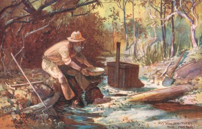 Typy australijskie: "Kapelusznik" (litografia kolorowa) autorstwa Albert Henry Fullwood