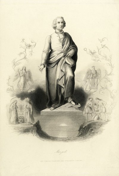 Pomnik Mozarta na Mozartplatz, 1842. autorstwa Albert Henry Payne