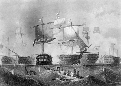 Bitwa pod Trafalgarem, 21 października 1805 c1857. autorstwa Albert Henry Payne