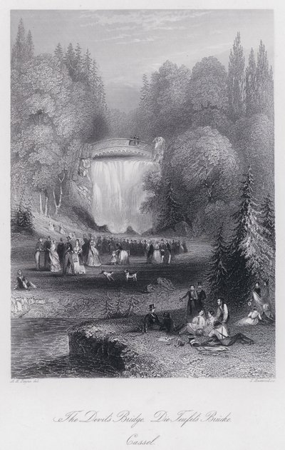 Diabelski Most, Kassel (grawerowanie) autorstwa Albert Henry Payne