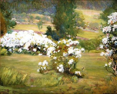 Kwitnące kwiaty, ok. 1925 (olej na płótnie) autorstwa Albert Herter