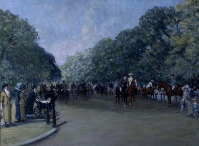 Rotten Row, Hyde Park (olej na płótnie) autorstwa Albert Jnr. Ludovici