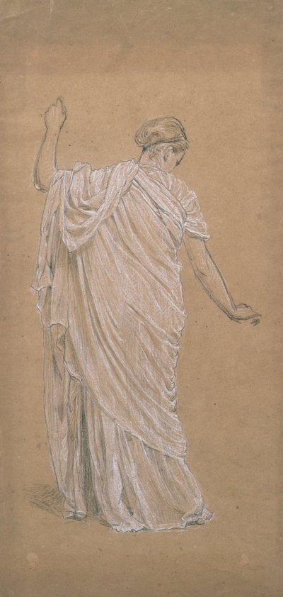 Studium do ogrodu (kreda na papierze barwionym) autorstwa Albert Joseph Moore