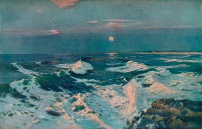 Między zachodem słońca a księżycem, c1910 autorstwa Albert Julius Olsson
