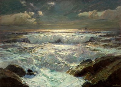The Longships Light (olej na płótnie) autorstwa Albert Julius Olsson