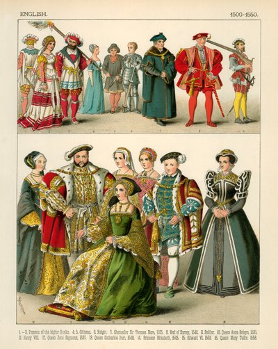 Kostium angielski 1500-1550 autorstwa Albert Kretschmer