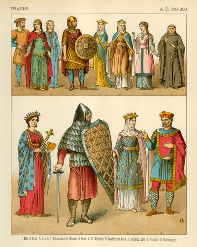 Franków 700-800 AD autorstwa Albert Kretschmer