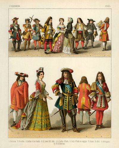 Kostiumy francuskie 1600 autorstwa Albert Kretschmer